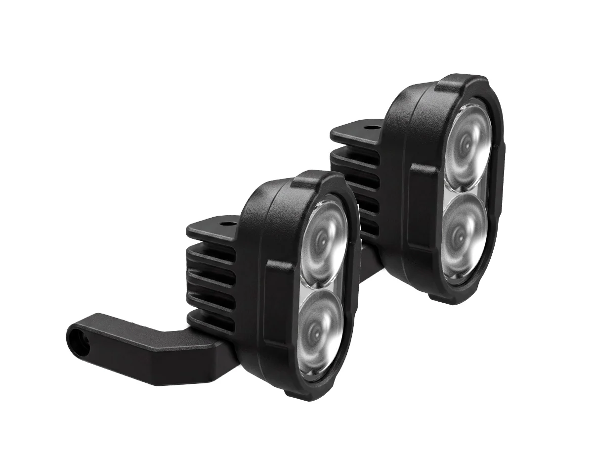 DL2 Fender-Mounted Motorcycle Driving Light Kit (Clear, Amber, or Yellow)