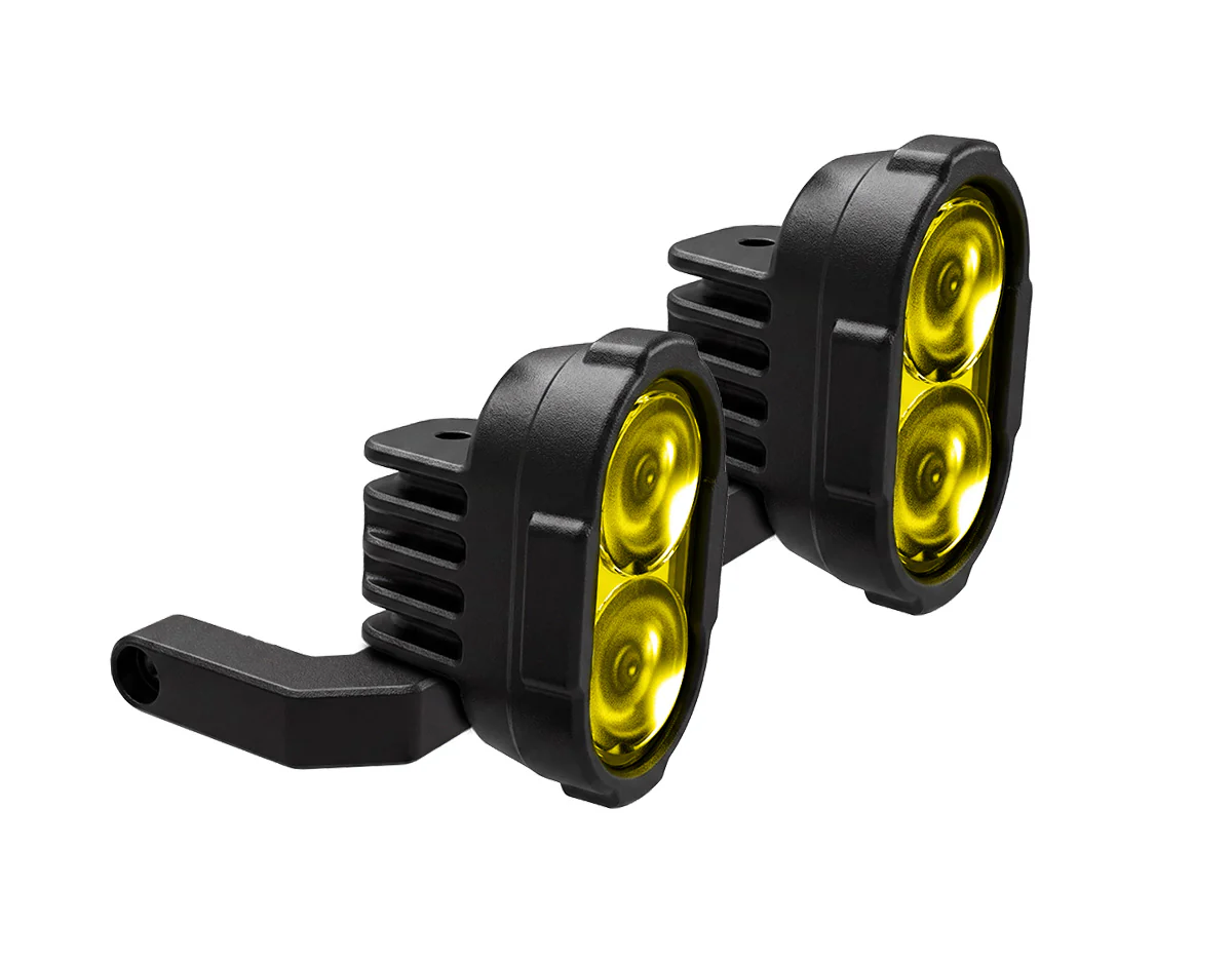 DL2 Fender-Mounted Motorcycle Driving Light Kit (Clear, Amber, or Yellow) - Image 10