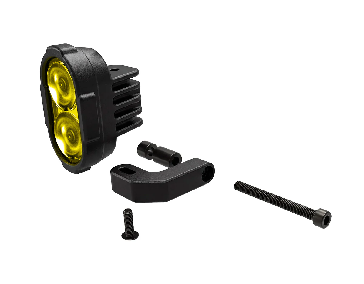 DL2 Fender-Mounted Motorcycle Driving Light Kit (Clear, Amber, or Yellow) - Image 2
