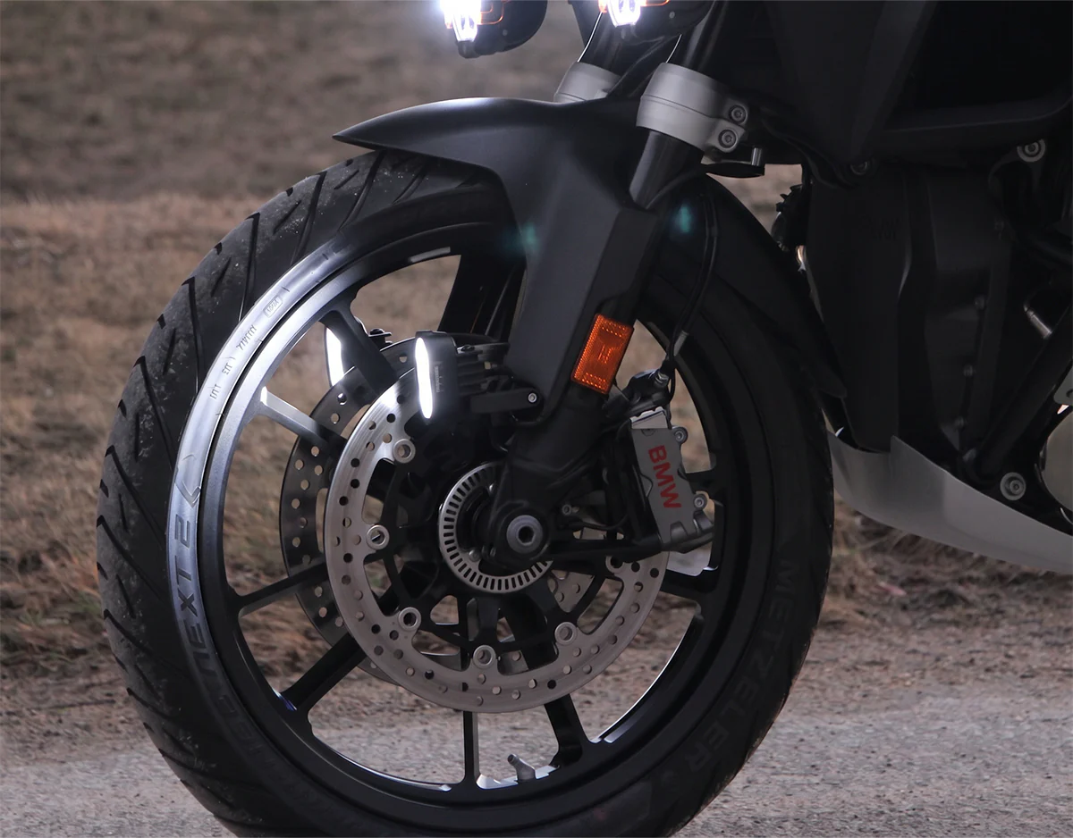 DL2 Fender-Mounted Motorcycle Driving Light Kit (Clear, Amber, or Yellow) - Image 6
