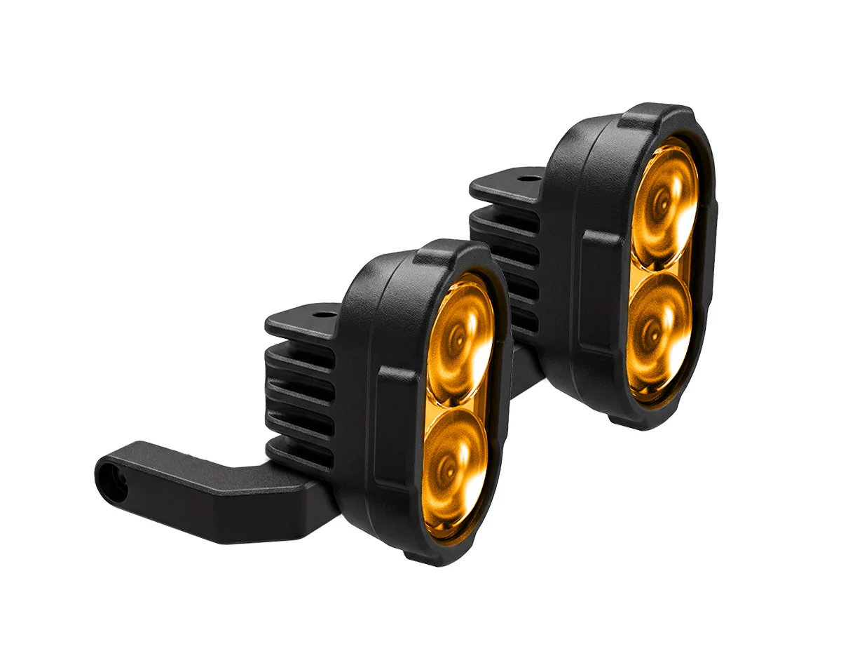 DL2 Fender-Mounted Motorcycle Driving Light Kit (Clear, Amber, or Yellow) - Image 9