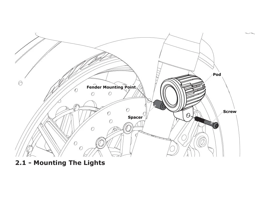 Kit: D2 x2, Yellow Lenses, Fender Mount - Image 7