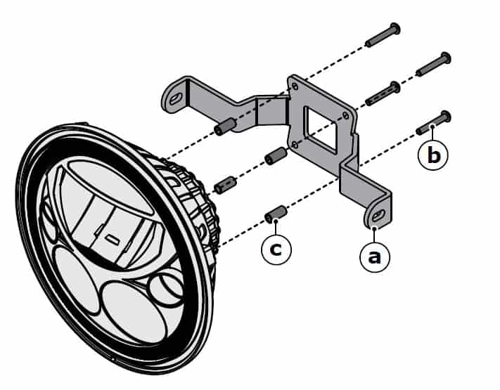 LED Headlight Mount - Select Suzuki Cruisers - Image 6