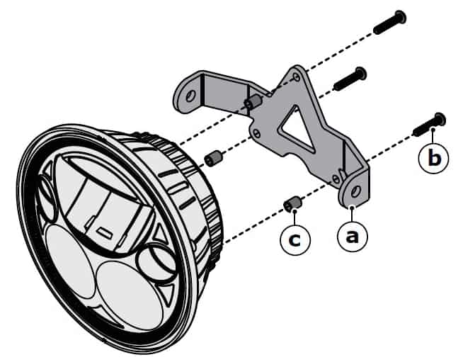 LED Headlight Mount - Yamaha Bolt, Raider, Road Star, Stryker, SCR950, XSR700, XSR900, V Star 950 - Image 6