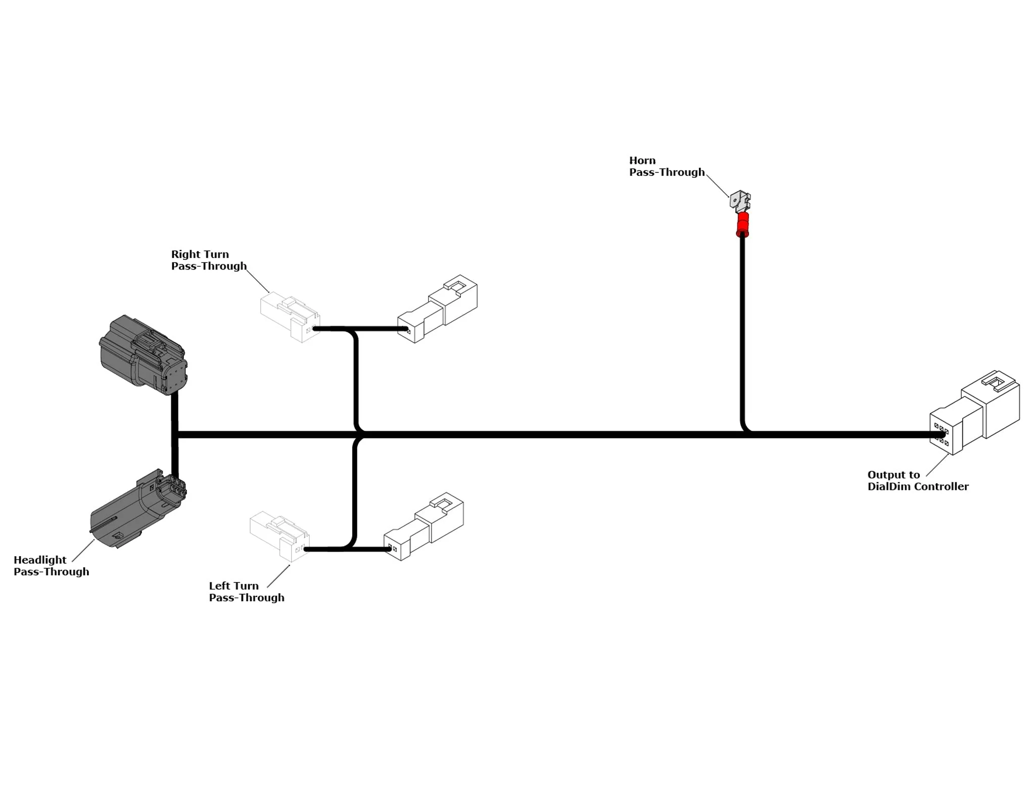 Plug-&-Play DialDim Wiring Adapter for Ducati DesertX - Image 2