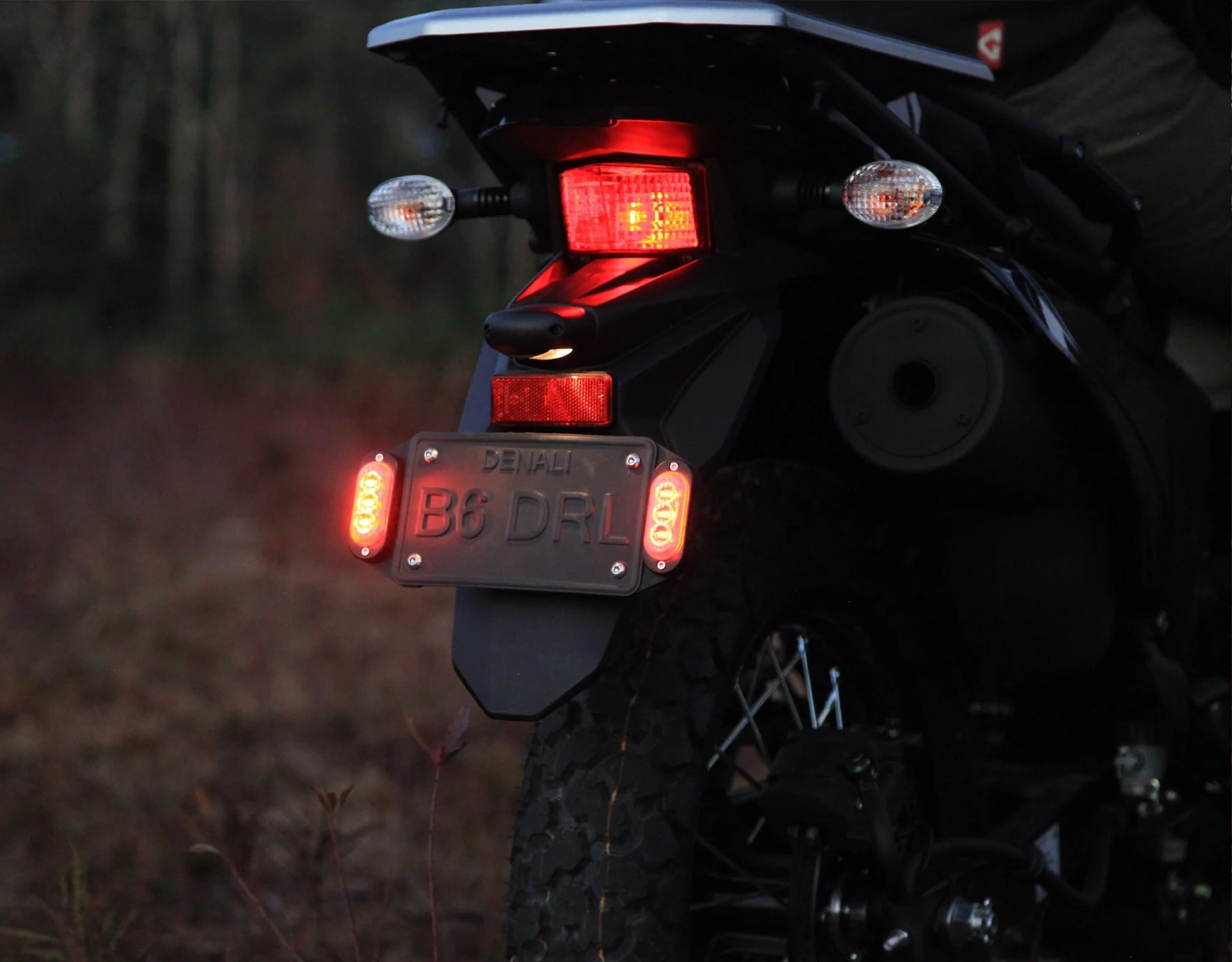 Plug-&-Play Rear T3 Turn Signal License Plate Kit for Kawasaki KLR650 - Image 7