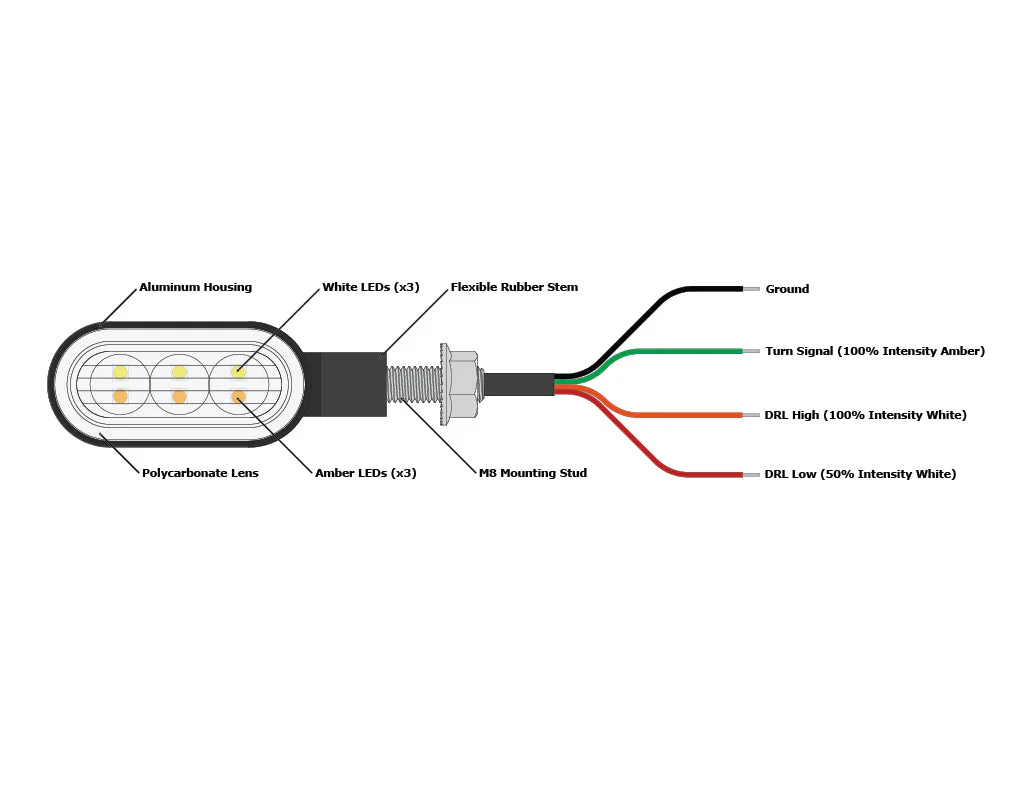 T3 Switchback M8 LED Turn Signals - Front - Image 6