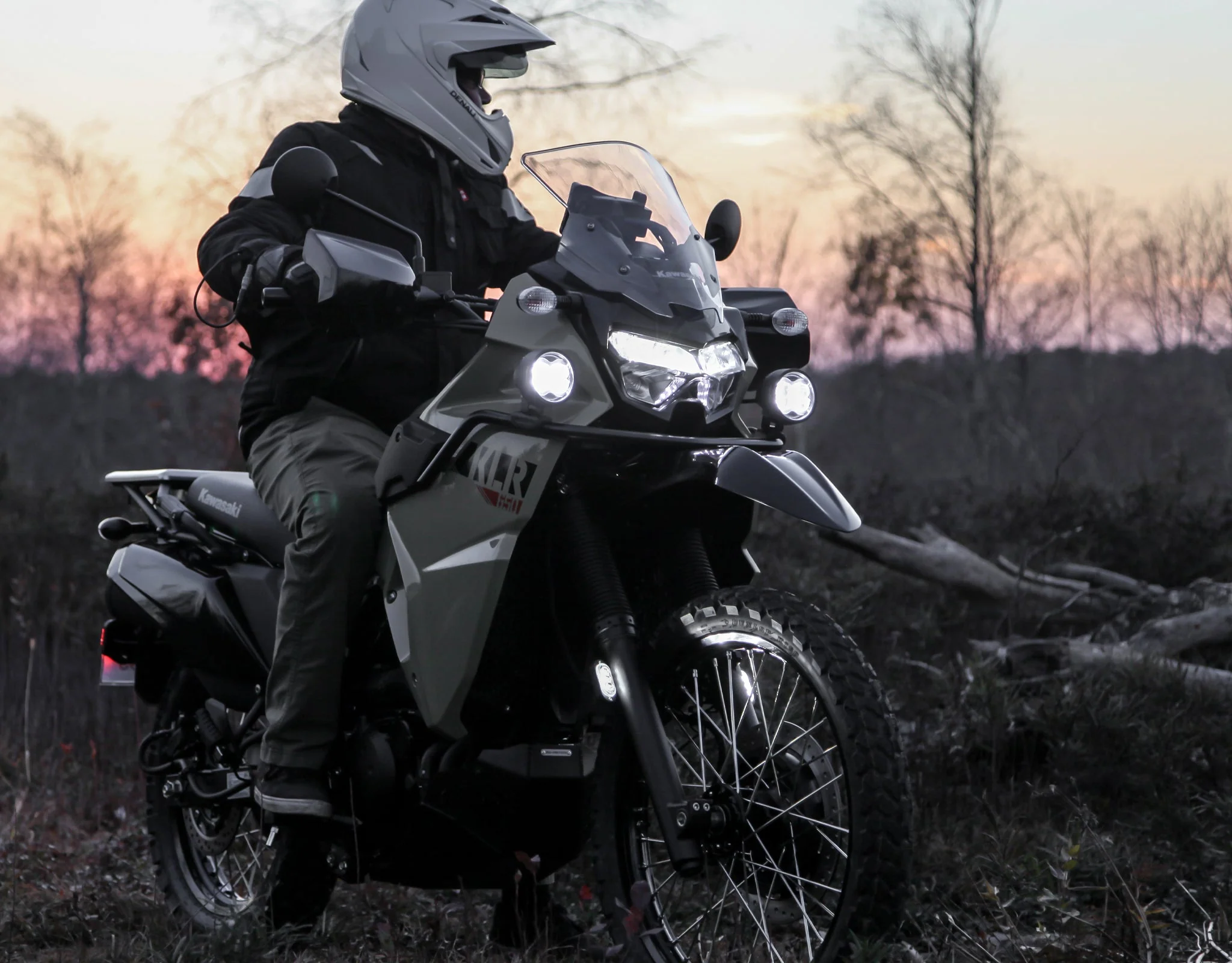 Upper Crash Bar Driving Light Mount - Kawasaki KLR650 - Image 3